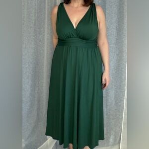 SHEIN Dark Green Midi Dress